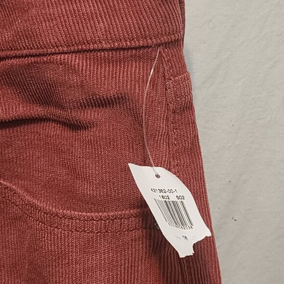Old Navy Denim Corduroy Coral Pink High Rise Flare Jeans 16 New - Picture 3 of 4